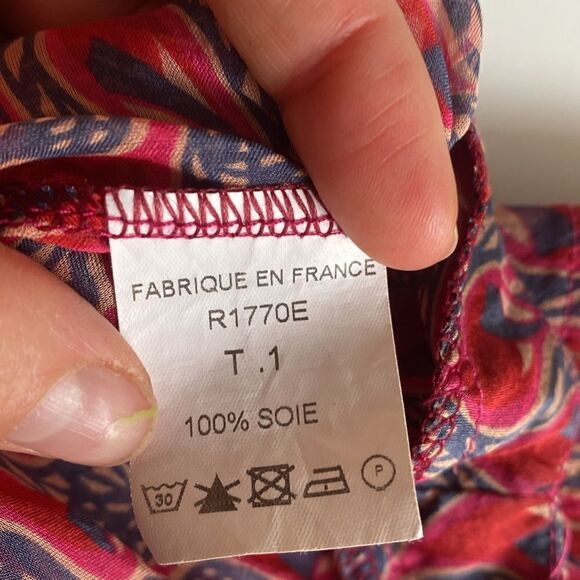 Sandro Silk Sheer Dropwaist Mini Dress Size 1 - Picture 8 of 11